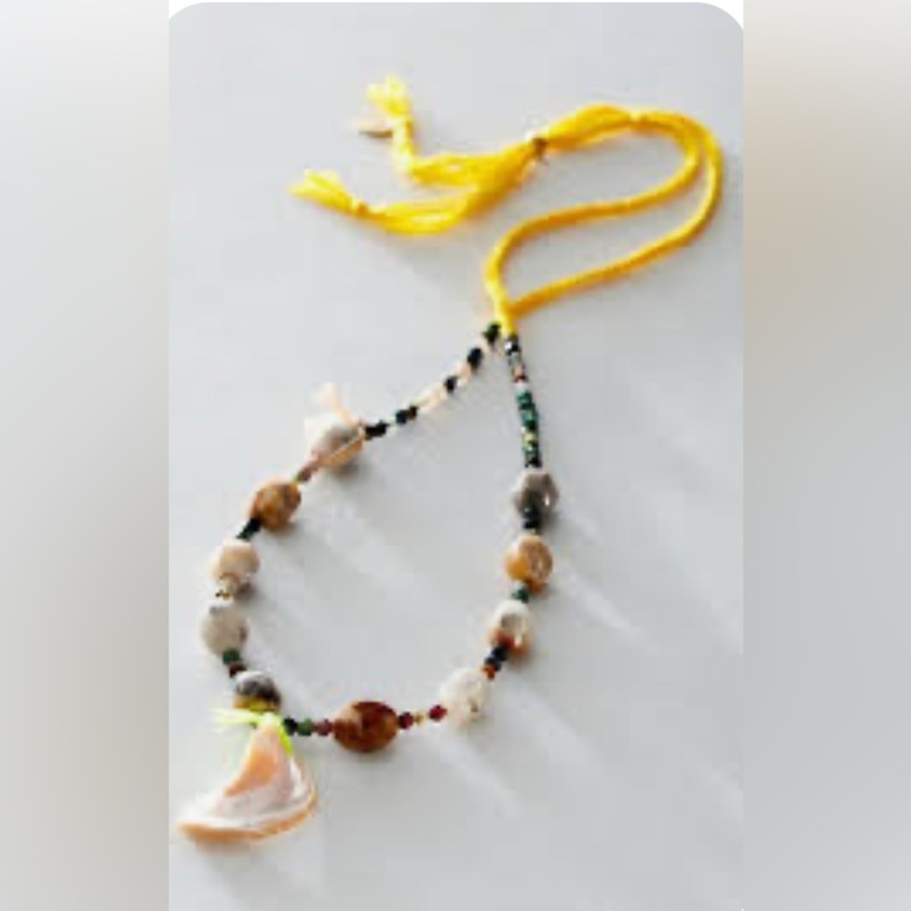🏷️ Free People X Ariana Ost Washed Ashore Pendant Strand Necklace NWT